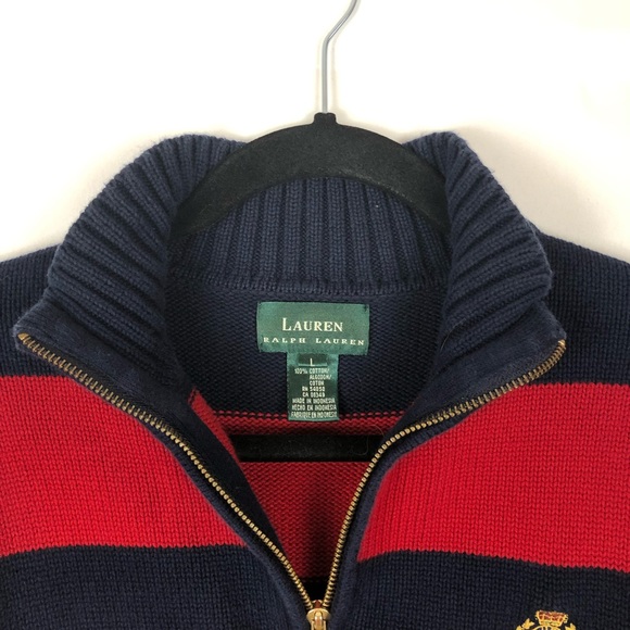 Vintage Lauren Ralph Lauren Quarter Zip Sweater - Picture 3 of 5